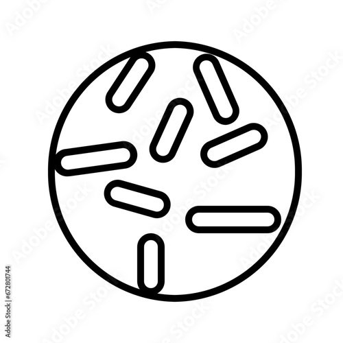 Microbacteria Icon and Illustration in Line Style
