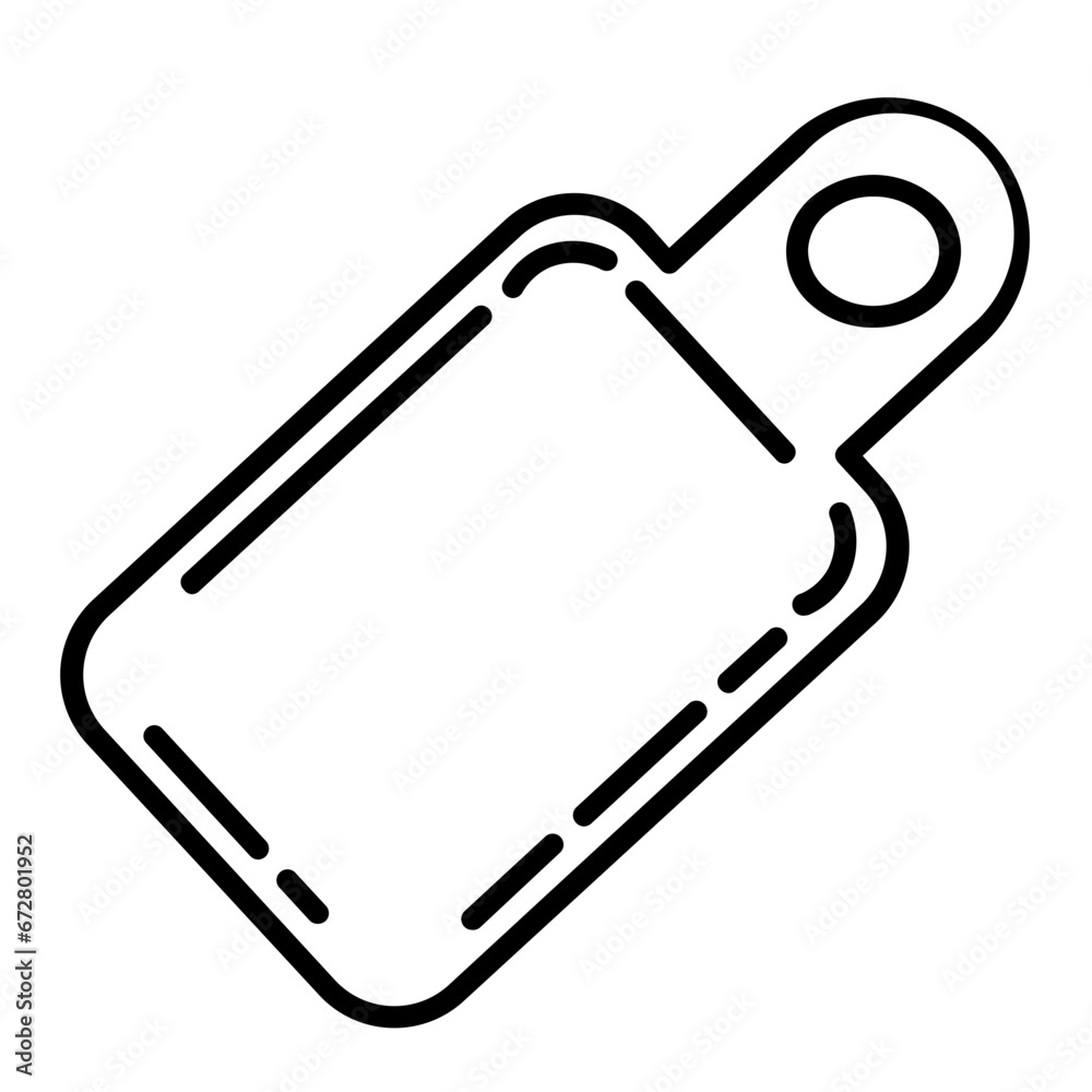 Cutting Board Icon and Illustration in Line Style