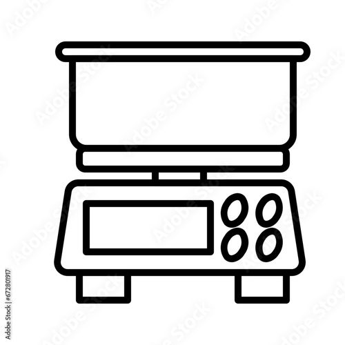 Scales Sampling Icon and Illustration in Line Style