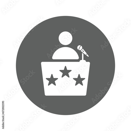 Speaker, Spokesperson, Speak Icon. Simple Flat.
