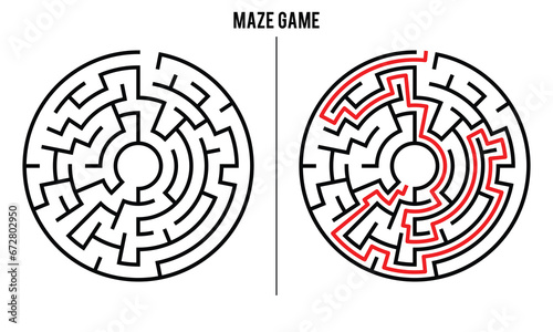 Advanced Circular/Circle Maze Puzzle Game And Solution	