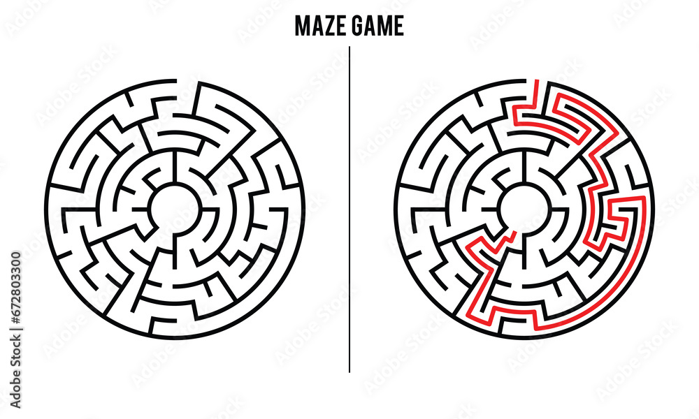 Advanced Circular/Circle Maze Puzzle Game And Solution	