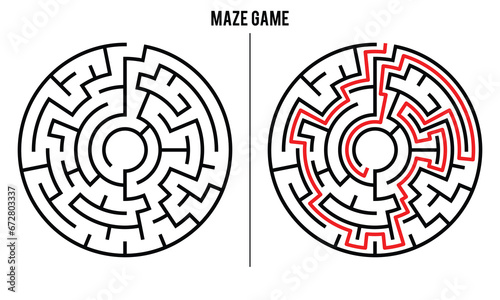 Advanced Circular/Circle Maze Puzzle Game And Solution	