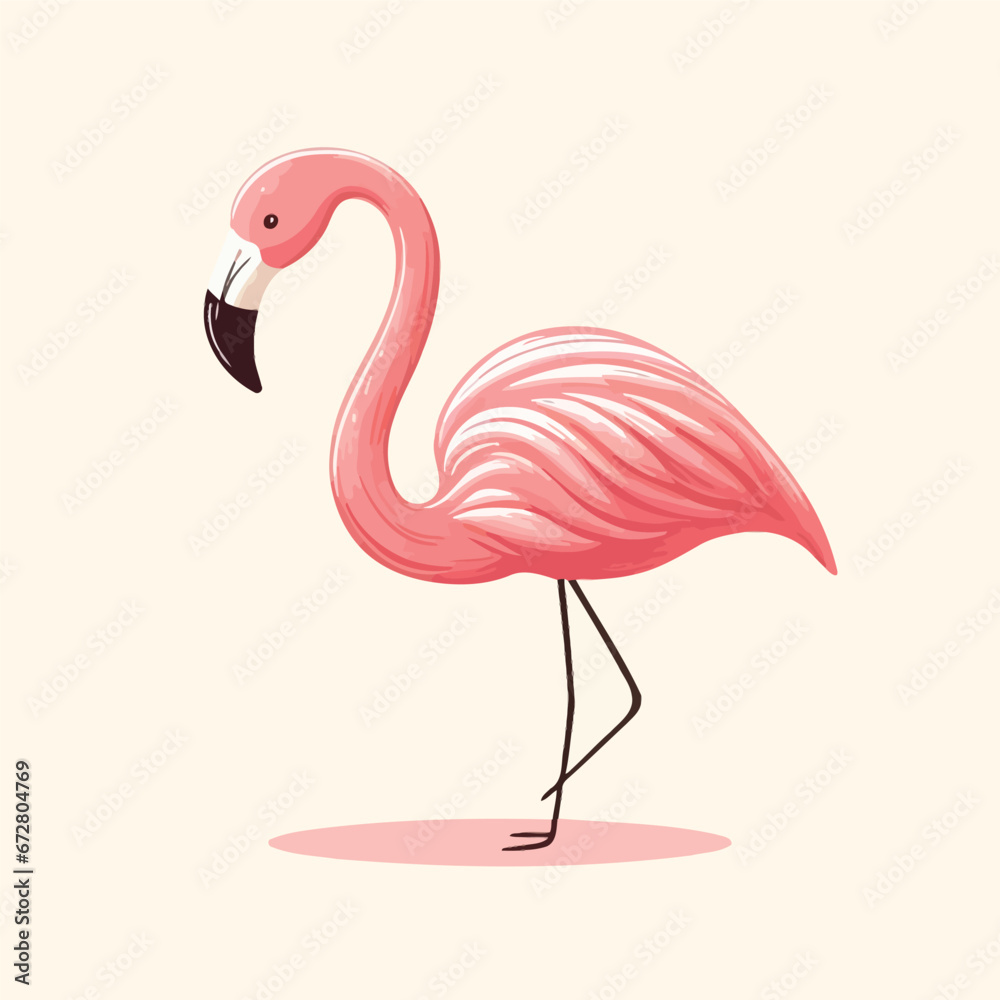 Fototapeta premium Cute flamingo vector illustration, seamless pattern, textile graphic, wallpaper designs