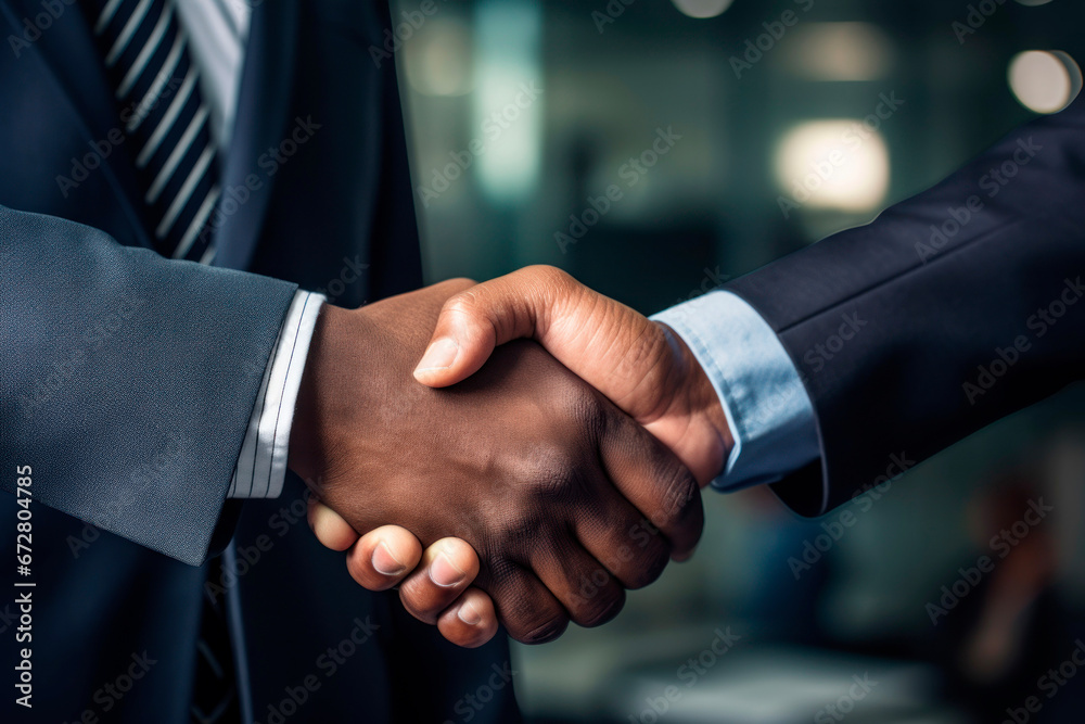 Strong man's handshake. Business concept