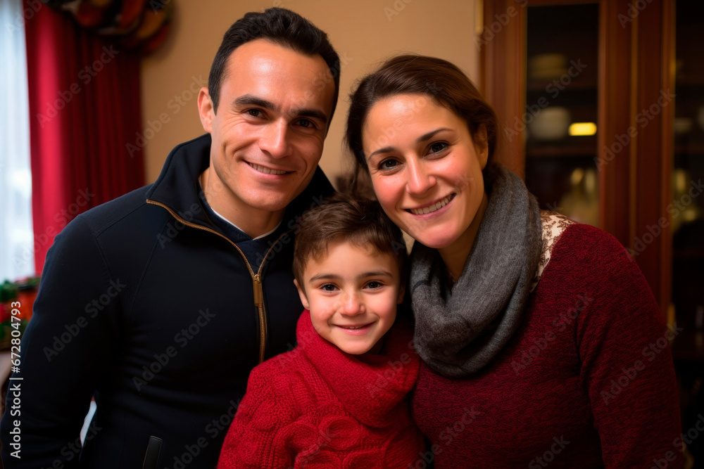 Fototapeta premium Cute family photo. The whole family