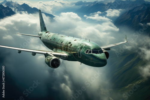 Jetliner in Flight: Aerial Elegance