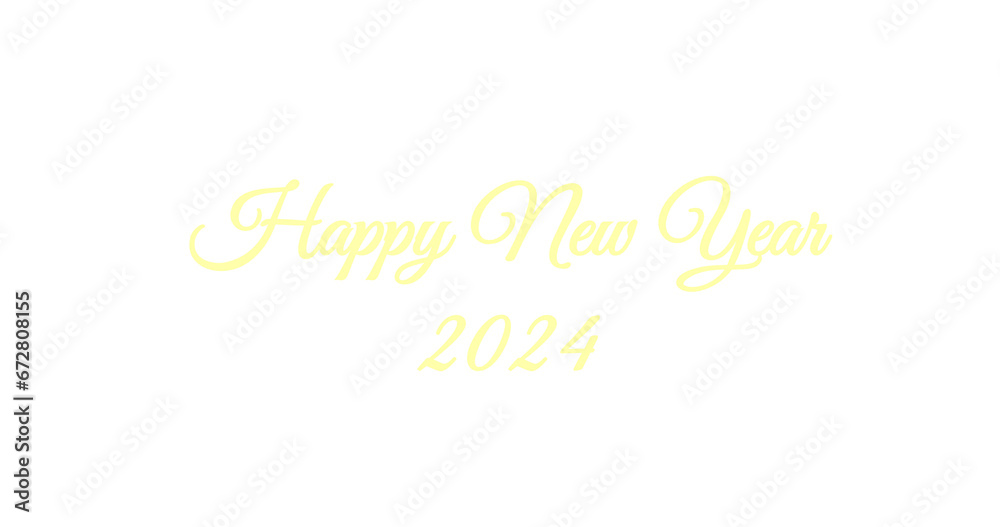 Happy new year golden text transparent