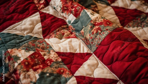 Photo of a Cozy Patchwork Masterpiece on a Dreamy Bedspread