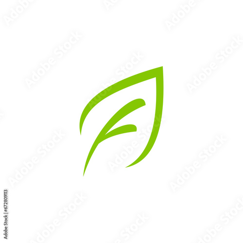 abstract green leaf logo vector stock