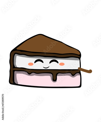 Lachendes Stück Torte