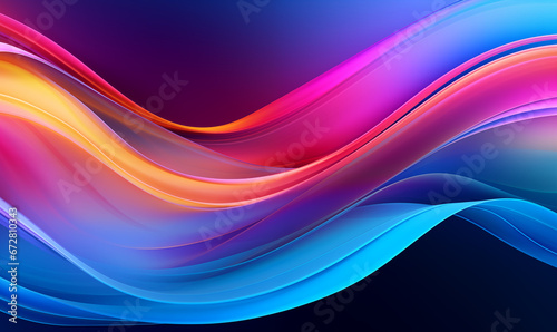 Free photo abstract multi colored wave pattern shiny flowing modern