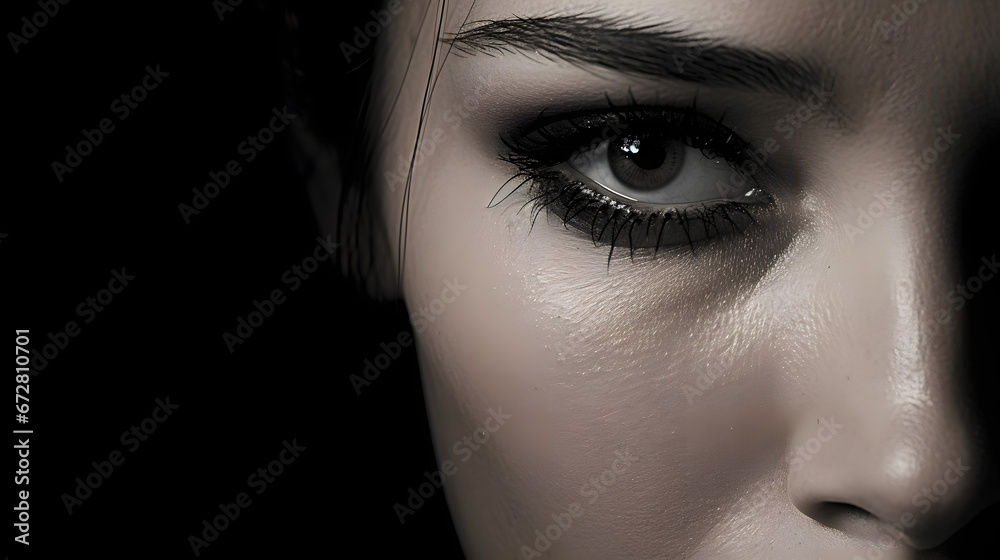 Fototapeta premium Close-up of a Human Eye with Make-up