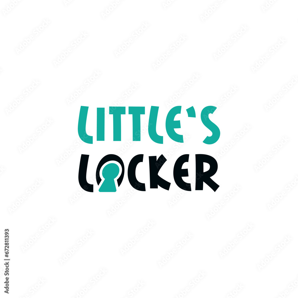 Littles locker wordmark typography logo design concept