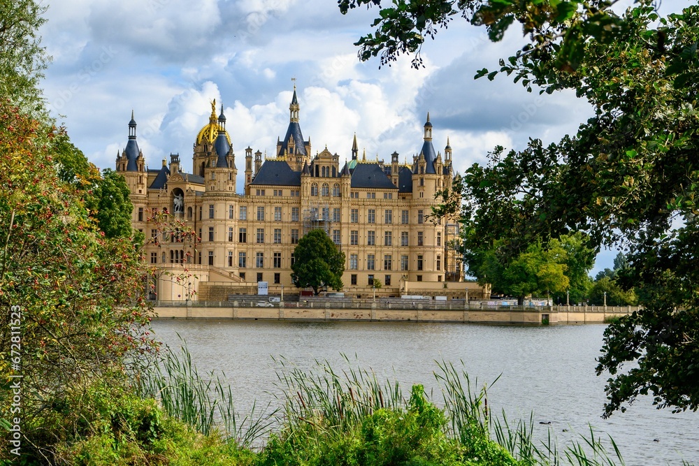 Fototapeta premium Historic Schwerin Castle, a landmark in Berlin, Germany