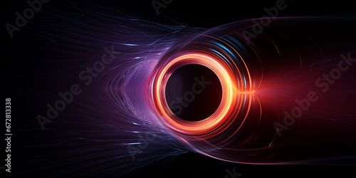 technology background with plasma energy, nuclear fusion technology  photo
