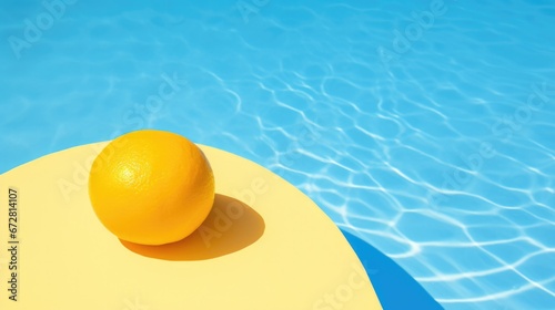 Summer background with orange fruit near the swimming pool. © Pro Hi-Res