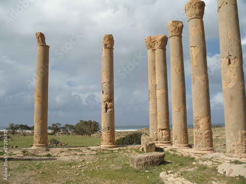 Ruines antiques de Cyrène en Libye