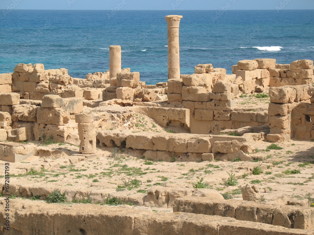  Ruines romaines de Leptis Magna en Libye