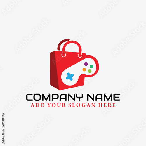 games store logo design vector