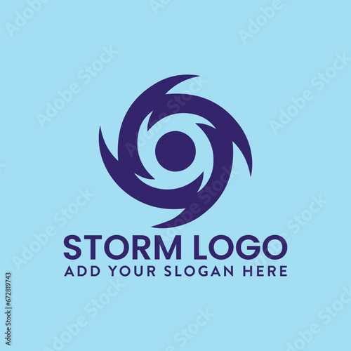 thunder storm logo design vector