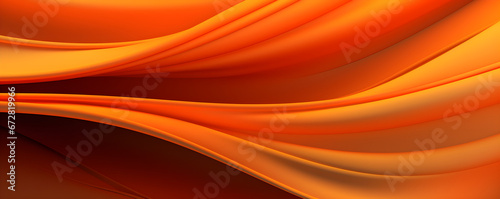 Orange abstract curves, background material, 3D, banner