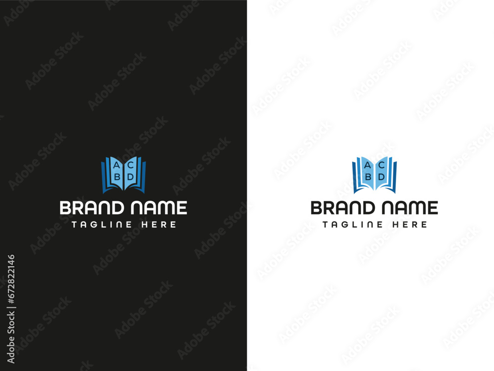 book letter business logo design book letter business logo design