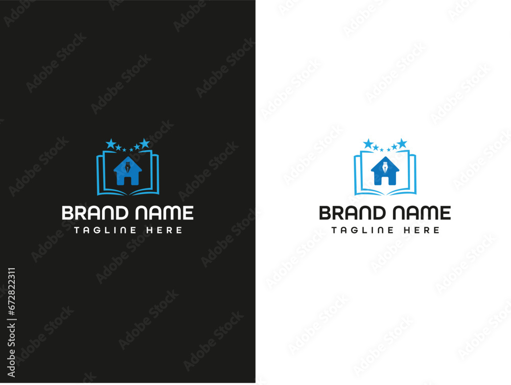 book letter business logo design book letter business logo design