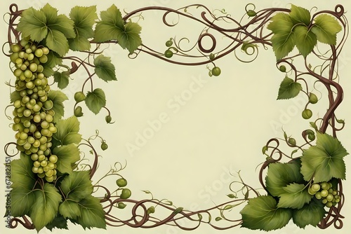 frame with grapes