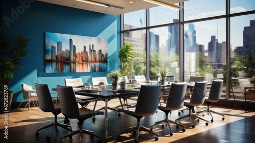 Conference room in modern office photo