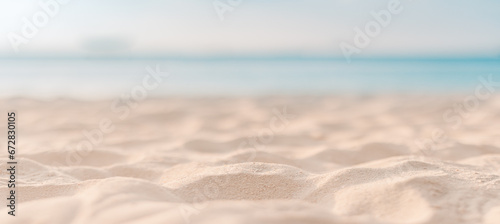 Closeup sea sand beach. Amazing coastal landscape. Inspire tropical island sky seascape horizon. Orange golden purple sunset sunrise skyline tranquil sunlight. Meditation inspire coast background