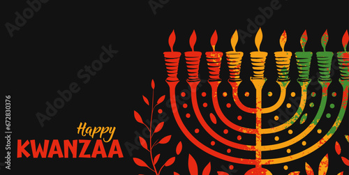 Happy Kwanzaa background, banner, card vector illustration