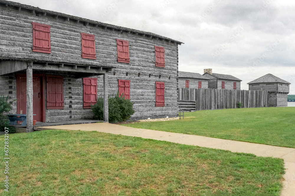 Old Fort Madison Historic Site, 1808-1813, In Riverview Park at Fort Madison, Iowa