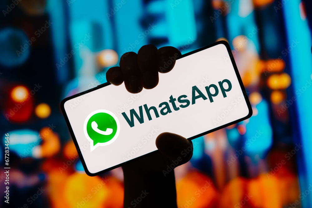 November 4, 2023, Brazil. In this photo illustration, the WhatsApp app ...