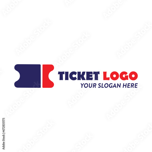 ticket logo design vector format