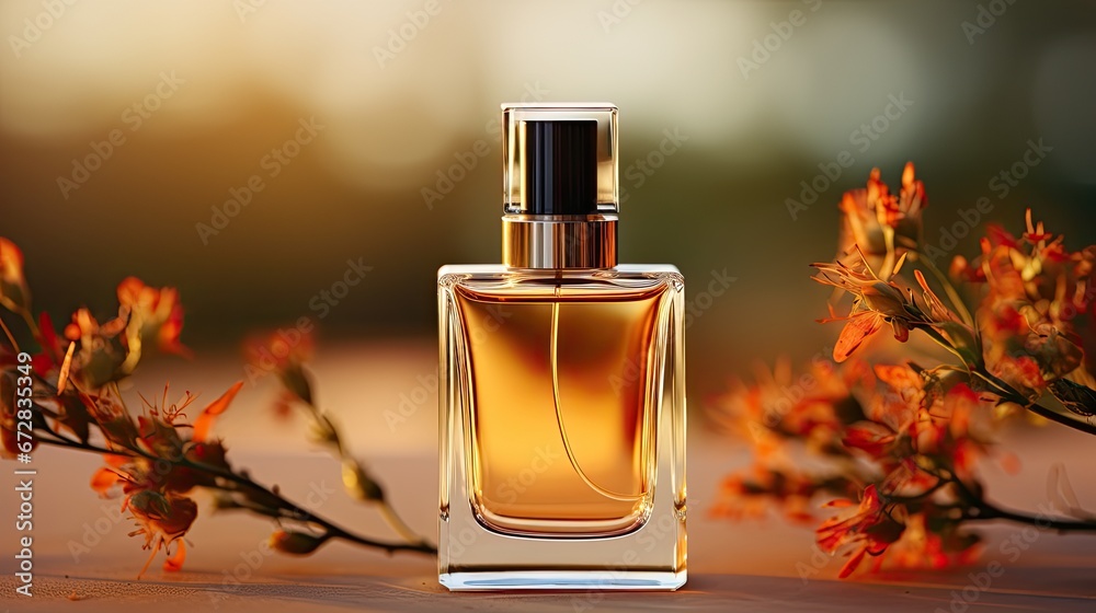 Fresh and scented perfume container. Generative AI