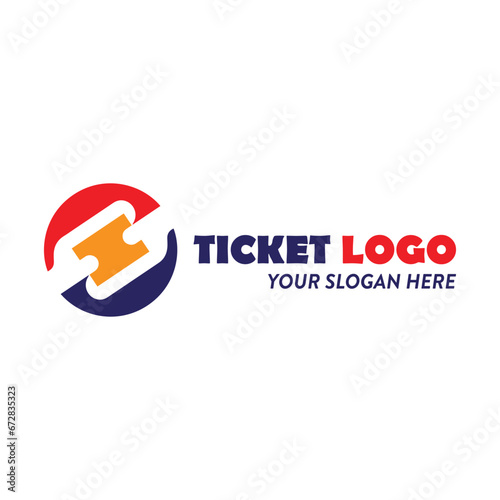 ticket logo design vector format