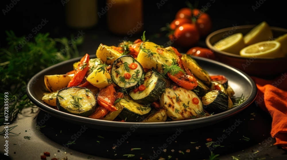 Garlic Herb Roasted Potatoes Carrots and Zucchini Salad
Garlic Herb Roasted Potatoes Carrots and Zucchini Salad