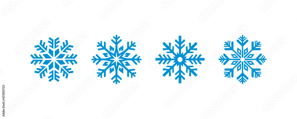 Snowflake icon set. Vector illustration design.