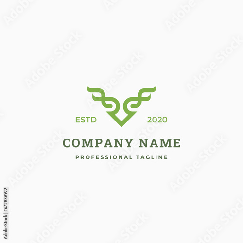 Sturdy Green Branches Intertwined Logo (ID: 672836922)