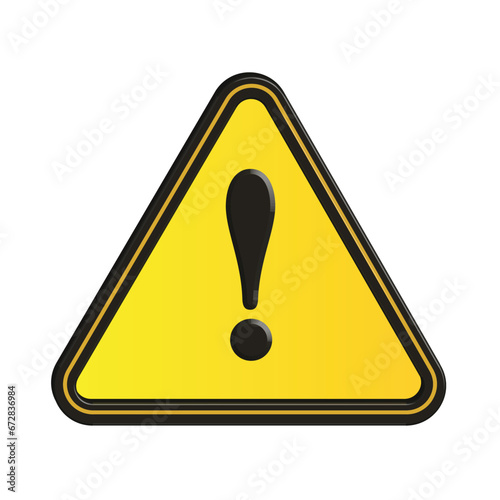 exclamation mark warning sign yellow triangle vector design element