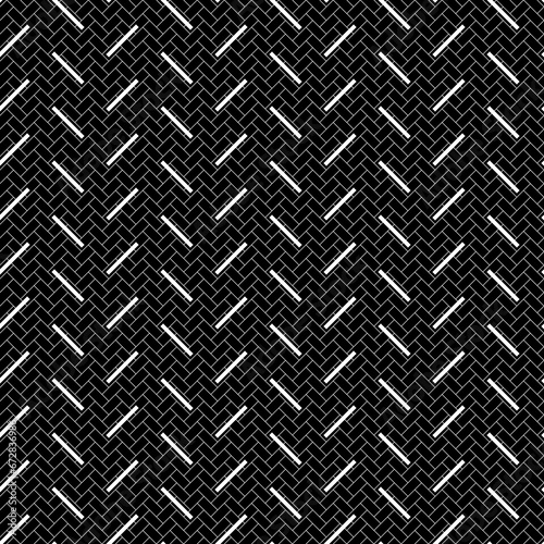 Geometric abstract. Herringbone pattern. Rectangle slabs tessellation. Seamless surface design with slanted blocks. Repeated tiles ornament background. Mosaic motif. Pavement wallpaper. Vector image.