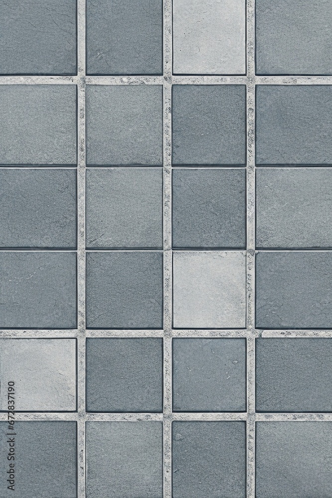 A gray tiled wall background with Generative AI technology A gray tiled wall background with Generative AI technology