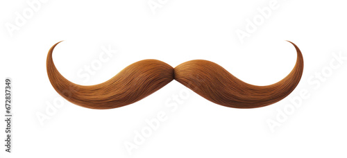 mustache isolated on transparent background, png photo