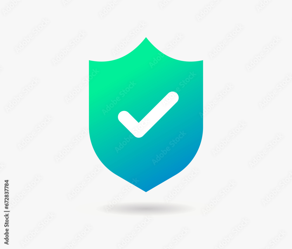 Shield Shape with Silver Gradient. Sheild security and guarantee symbol vector design element Shield Shape with Silver Gradient. Sheild security and guarantee symbol vector design element