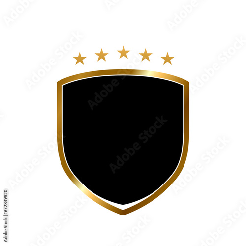 Shield Shape with Silver Gradient. Sheild security and guarantee symbol vector design element