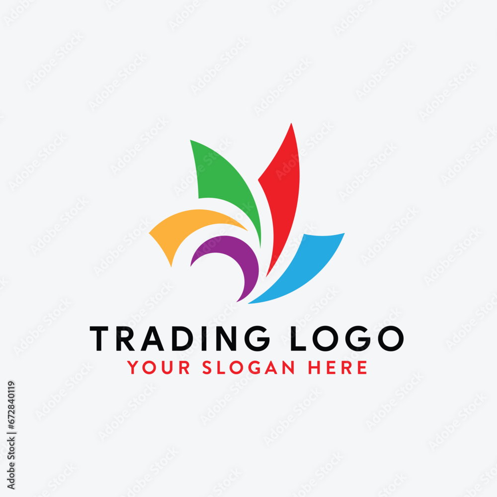 business finance trading logo design vector business finance trading logo design vector