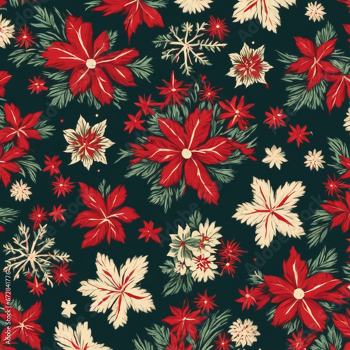 Weihnachtsfreude im Vintage-Design mit Muster