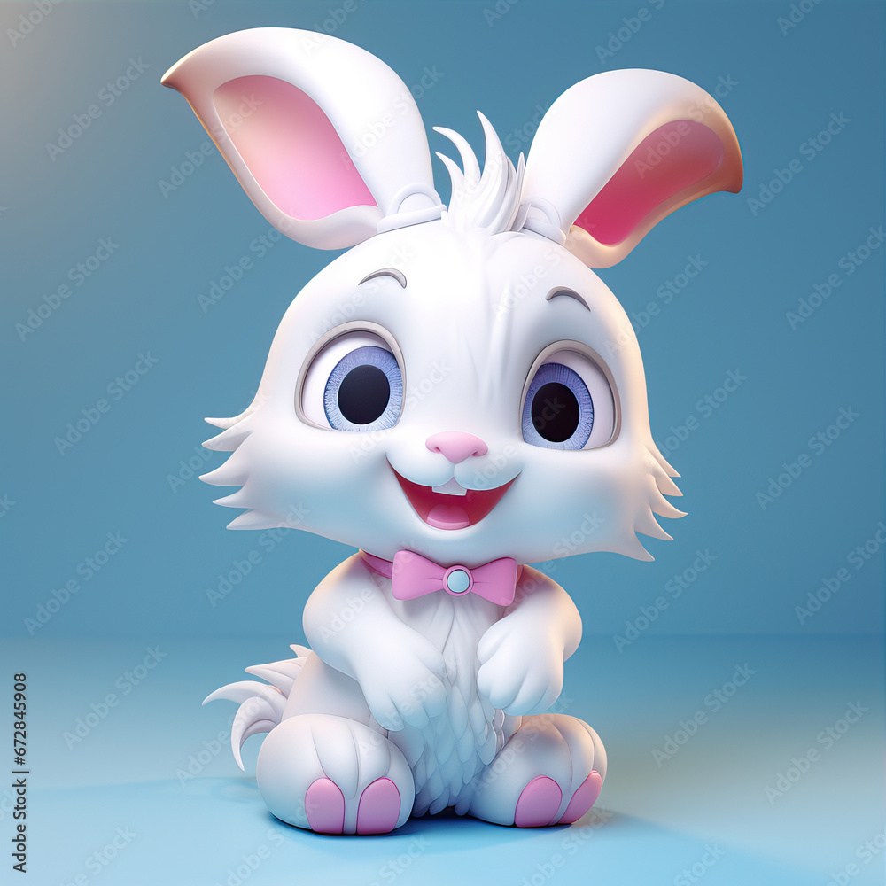 Funny, cute rabbit in 3D style
Funny, cute rabbit in 3D style