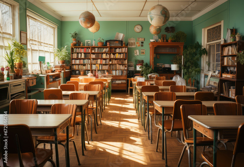 An empty classroom